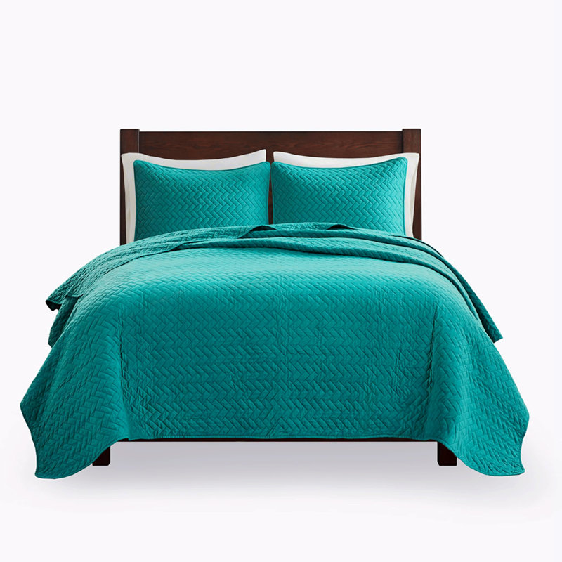 Cotton Machine Woven Quilt, Queen Quilt + 2 Pillowcases, Linen