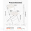 Ensemble de 4 chaises pliantes avec structure en métal robuste, portable et empilable pour une utilisation intérieure et extérieure, solution de siège confortable et durable