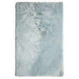 Keely Handmade Tufted Light Blue Area Rug