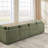 Chenille Upholstered Sectional Sofa Couch With Ottoman-120142310