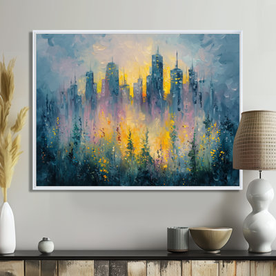 Urban Pulse Of Dreaming Cityscape II - art mural urbain pour le salon