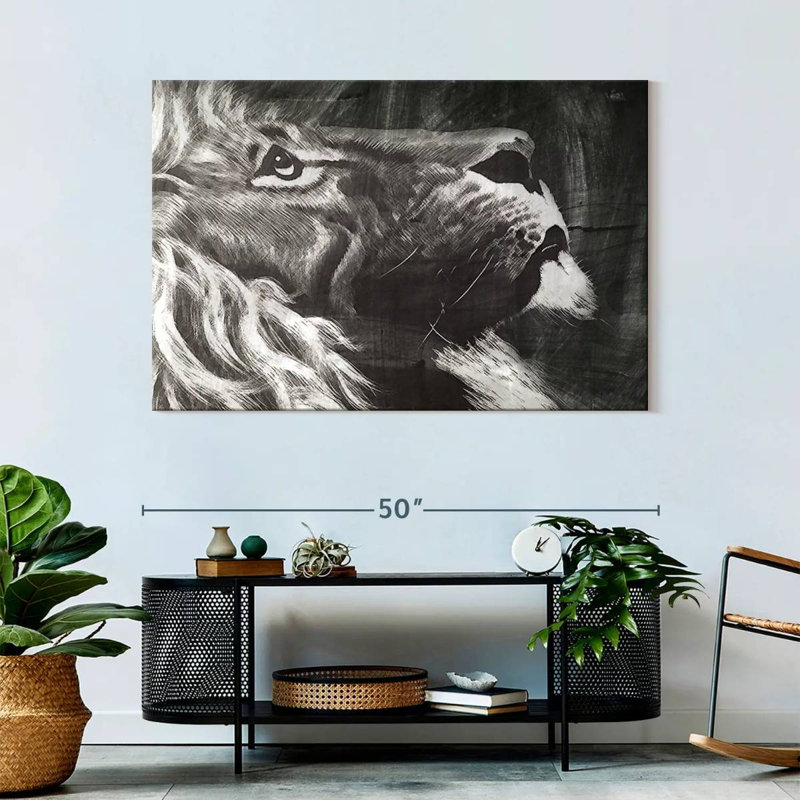 Brampt Chalk Lion, 32" H x 48" W