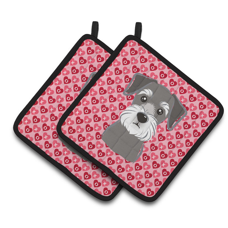 Cuisinier poignée hearts schnauzer de caroline trésors