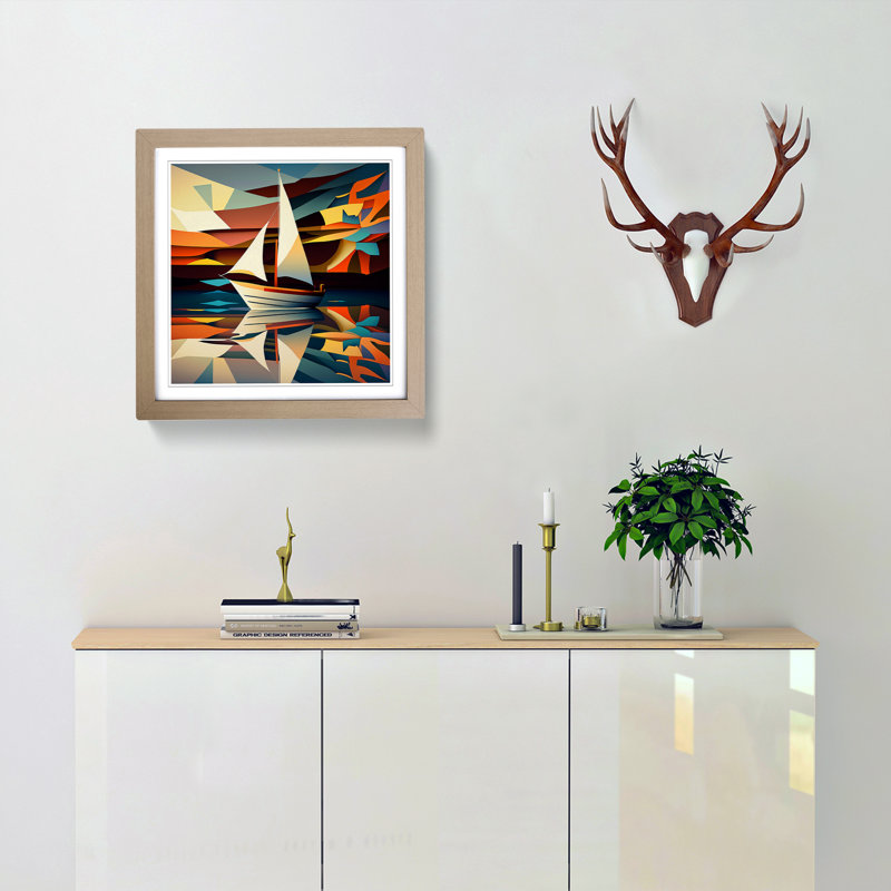 Single Picture Frame Print on Wood, Oak