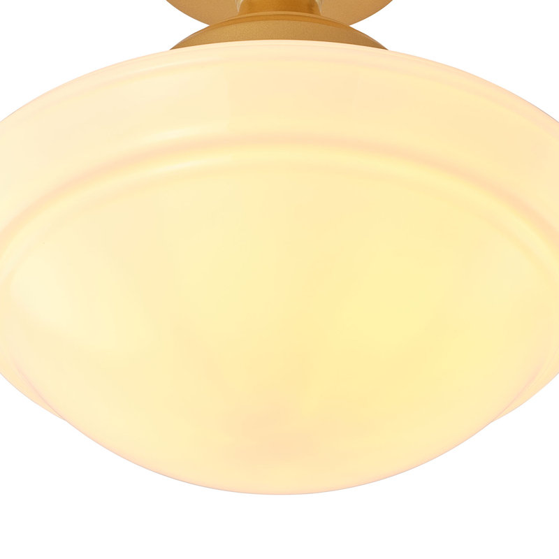 Plafonnier encastré 1 lumière en verre de jade blanc réglable
