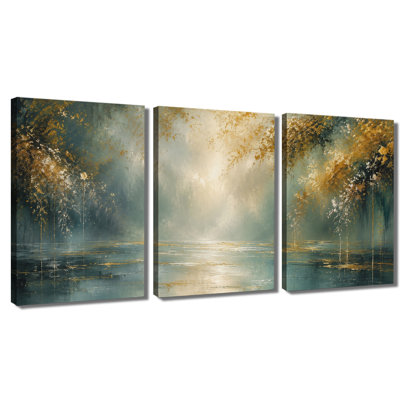 «3 Lake Wall Reflection», reproduction d'art sur toile tendue