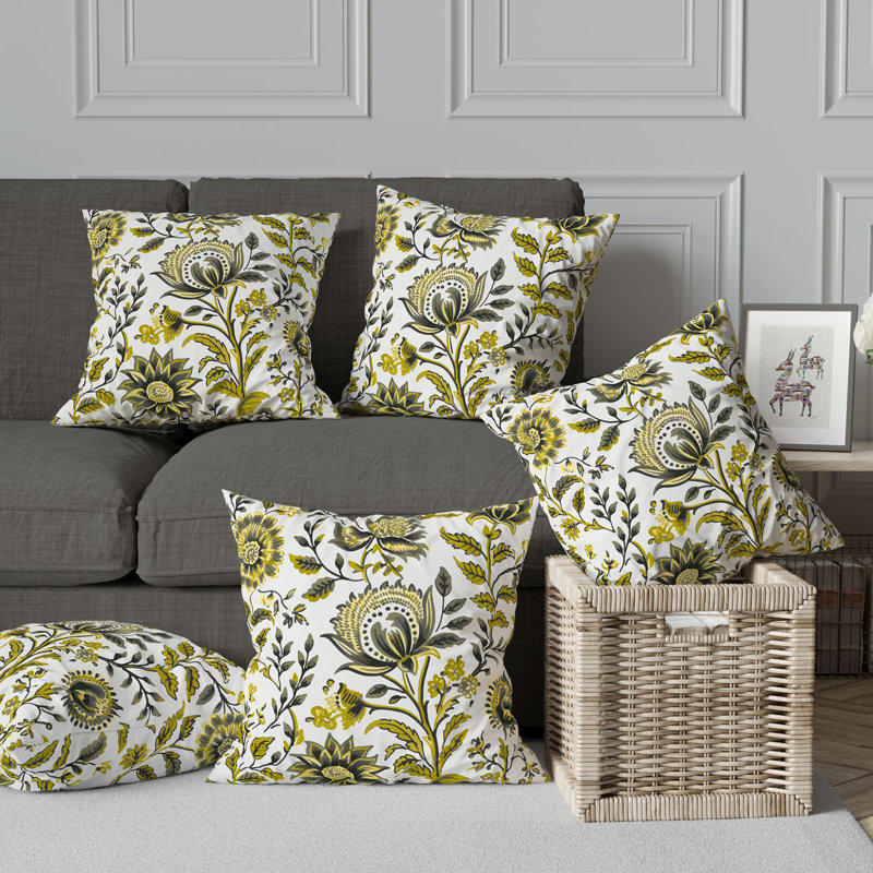 Coussin Block Block Blown, H 20 po x l 20 po, Olive / vert