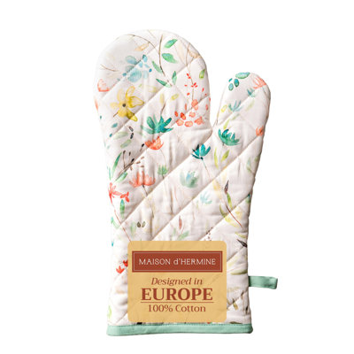 Maison d'Hermine Colmar 100% Cotton Oven Mitt - 7.5" x 13"