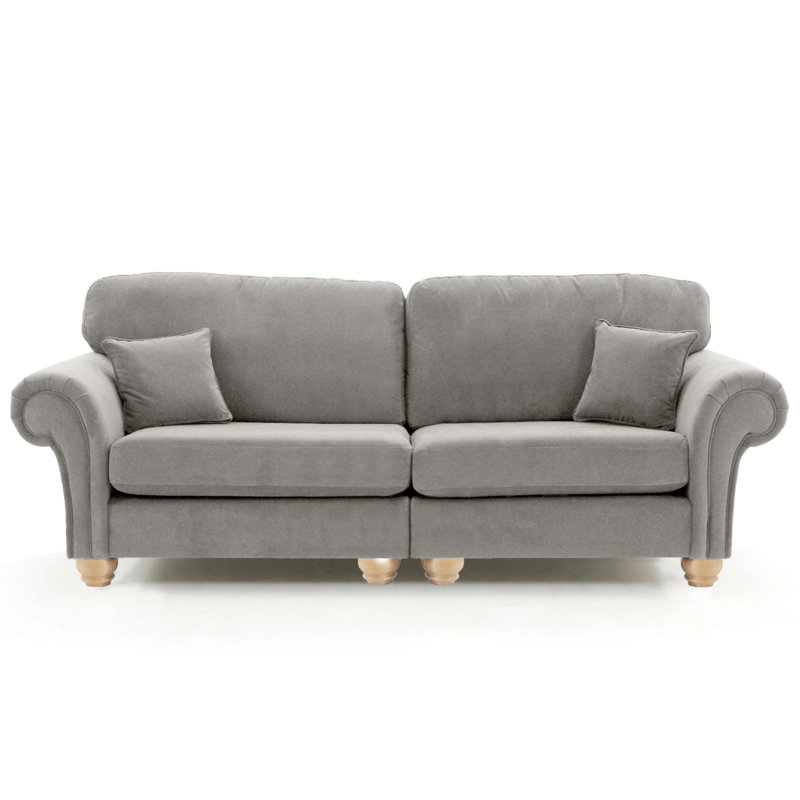 Foreston 4 Seater Velvet Sofa, Grey