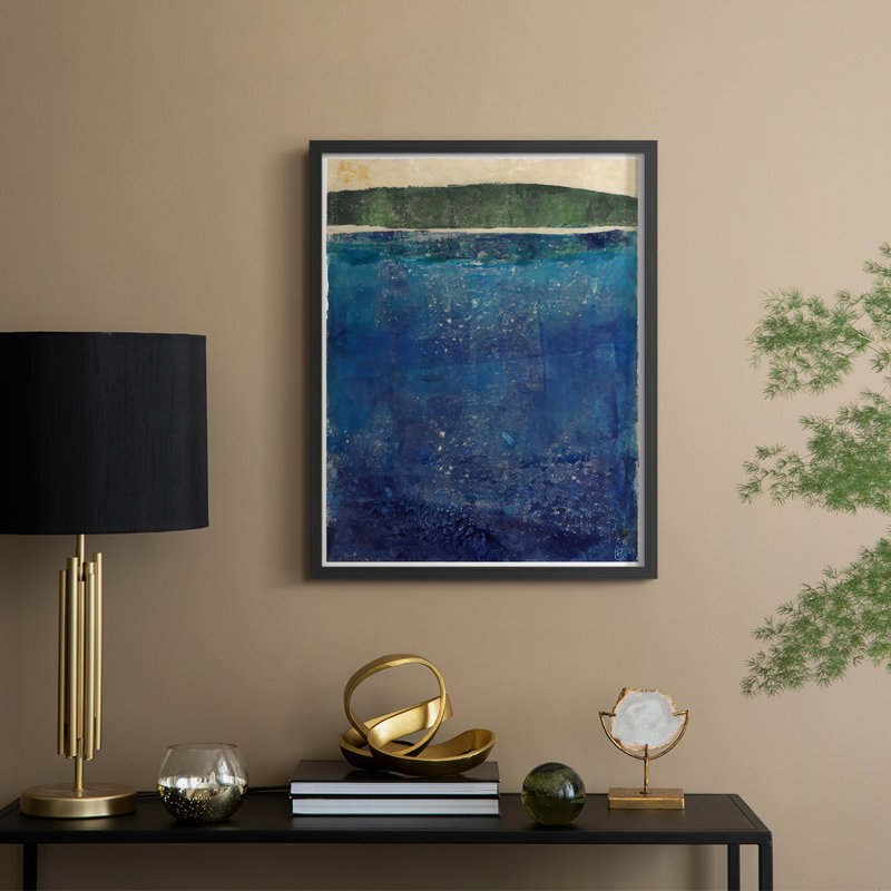 «Island Escape II», reproduction encadrée - bois massif