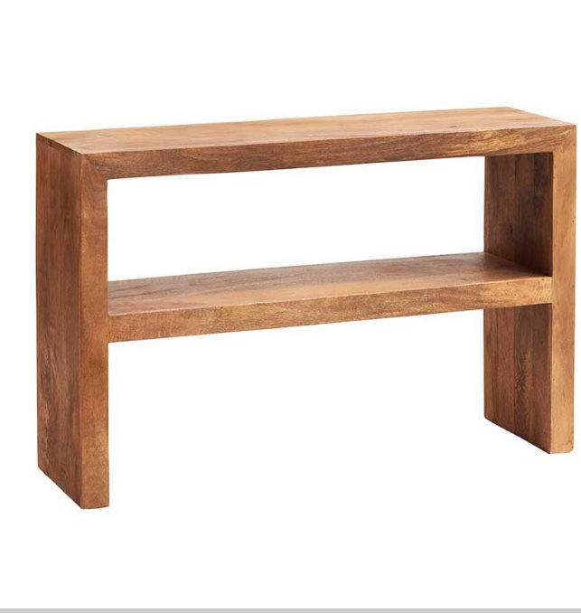 Adeliza 118cm Solid Wood Console Table, Light Mango