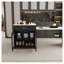Îlot de cuisine 80 po avec table de salle à manger rétractable en noir