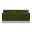 Canapé de style campagne moderne 75,5 po Pasadena, velours performance vert olive