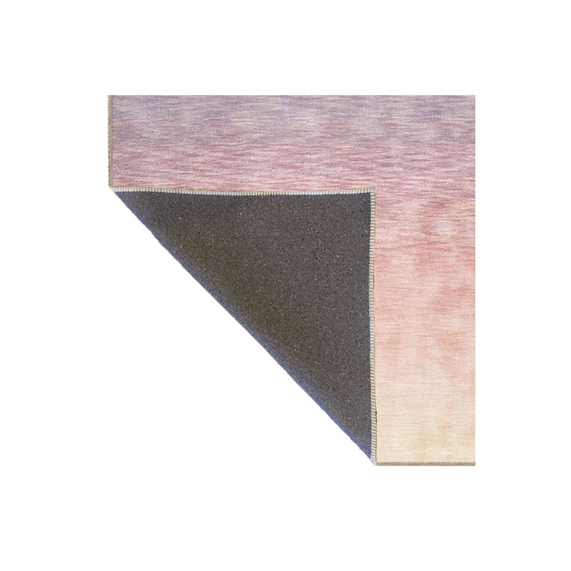 Tapis décoratif moderne bleu et rose à motif pastel lavable à la machine, Sous-tapis rectangulaire 2 pi 6 po x 4 pi 11 po