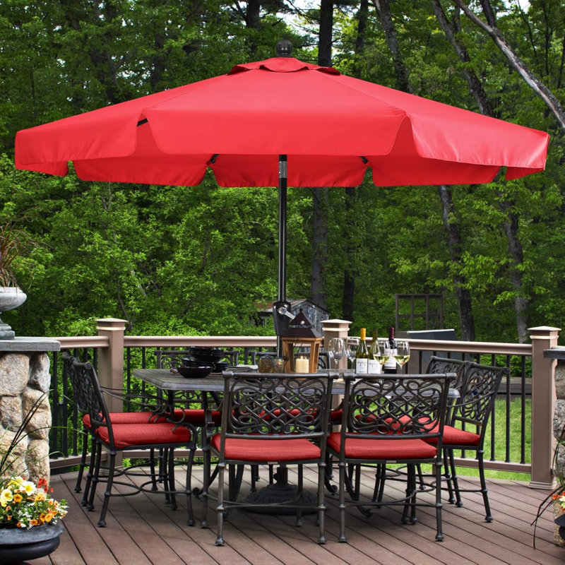Carmilla 230cm Tilt Market Parasol, Red