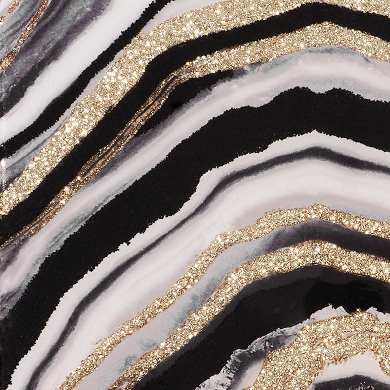 Noir Adore Geode, 25" H x 25" W