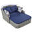 79.9" Outdoor Sunbed With Adjustable Canopy, Double Lounge, PE Rattan Daybed, Wicker And Cushion-841589948-841589950