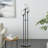 Cole And Grey Metal Tall Floor Hurricane Lamp With 3 Posts And Round Base