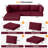 Wynee 9Pcs Outdoor Cushions Patio Sectional Cushions Replacement Set For 3 Seats, Cushions Only (Set Of 3 Seats , 3 Backs , 2 Short Backs , 1 Ottoman Cushions)-1980483955