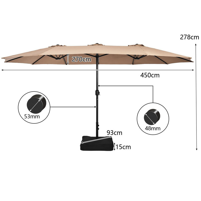 Carvon 450cm Market Parasol