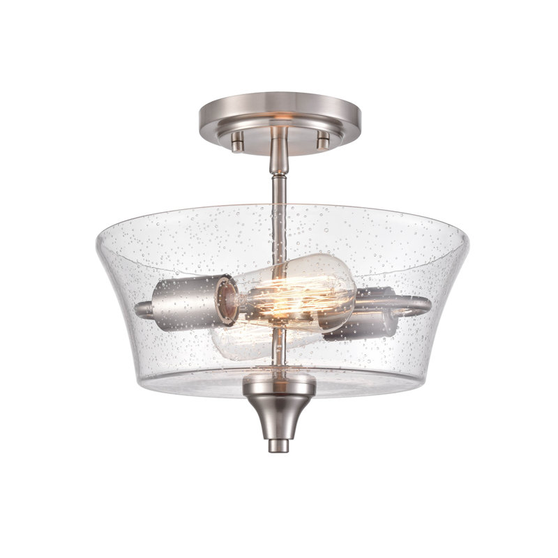 2 lumières 11 po Nickel brossé semi-encastré, Nickel brossé