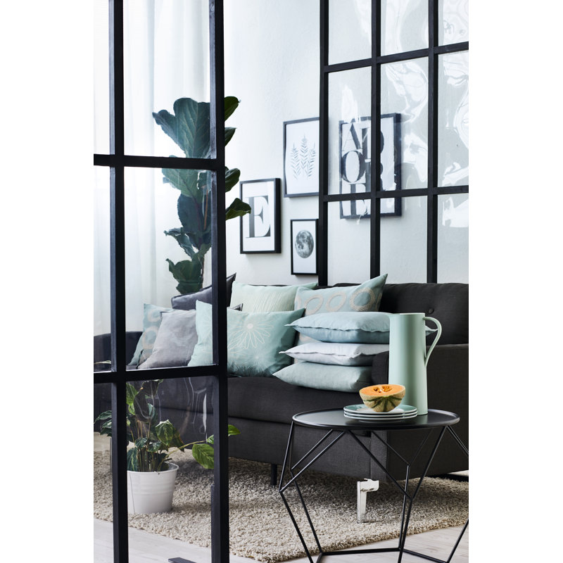 Loft Style Indoor / Outdoor Striped Cushion, 45cm x 45cm, Mint, Square