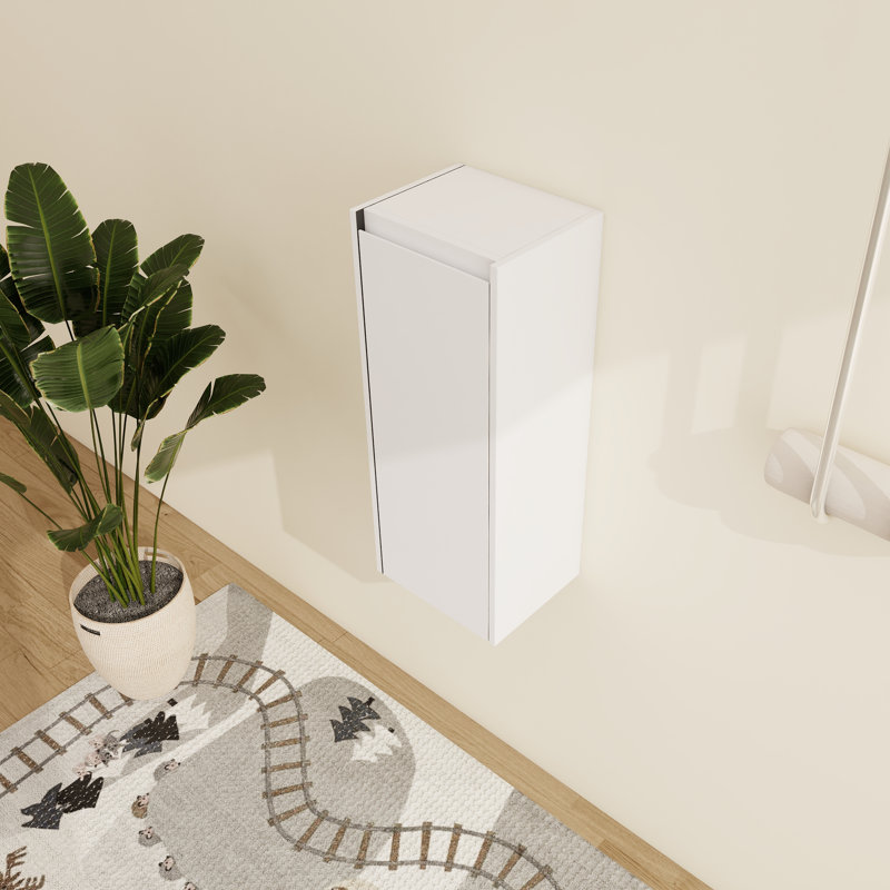 Armoire de salle de bain murale Cranor avec rangement ouvert et fermé, 29.55" H x 12" W x 9.86" D , White