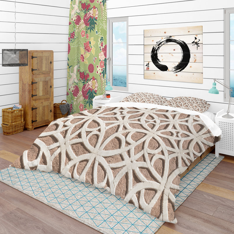 Ensemble de housse de couette scandinave, Housse de couette très grand + 2 taies décoratives