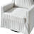 Lillie 30" W Farmhouse Slipcovered Down-blend Swivel Rocking Chair with Pillow Back-2047740798