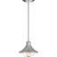 Mini-luminaire suspendu en nickel brossé 1 lumière pour l'intérieur