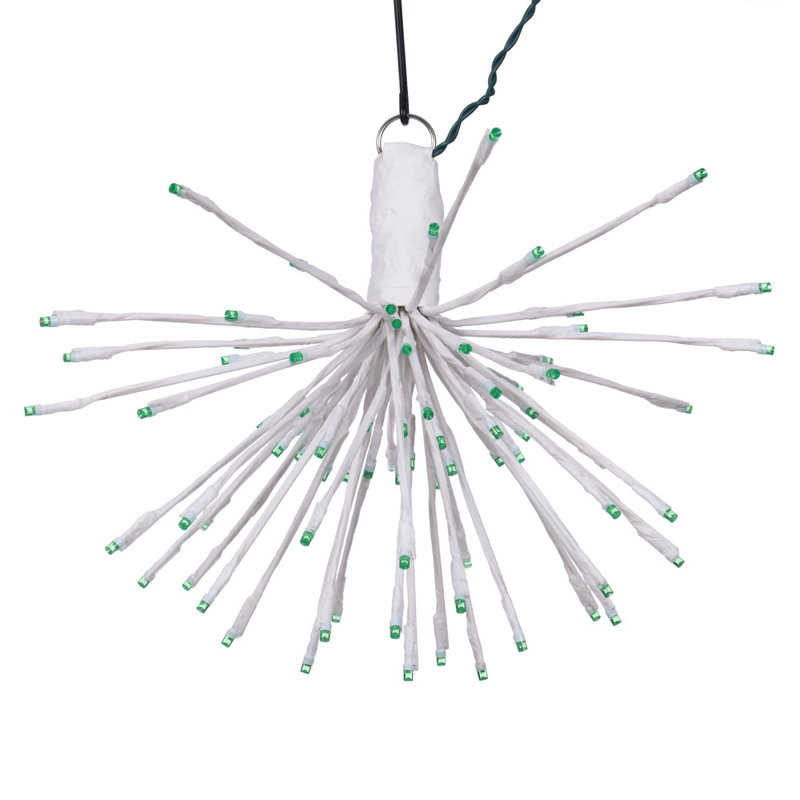 Vickerman White Starburst 5mm LED Wide Angle Light 14'' String Lights, Green