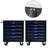 6 DRAWERS MULTIFUNCTIONAL TOOL CART WITH WHEELSBLACK+BLUE