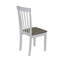 Lite 5 Pieces Round and Solid Dining Set, White 90 cm with 2 Velvet Grey Upholstered Chairs