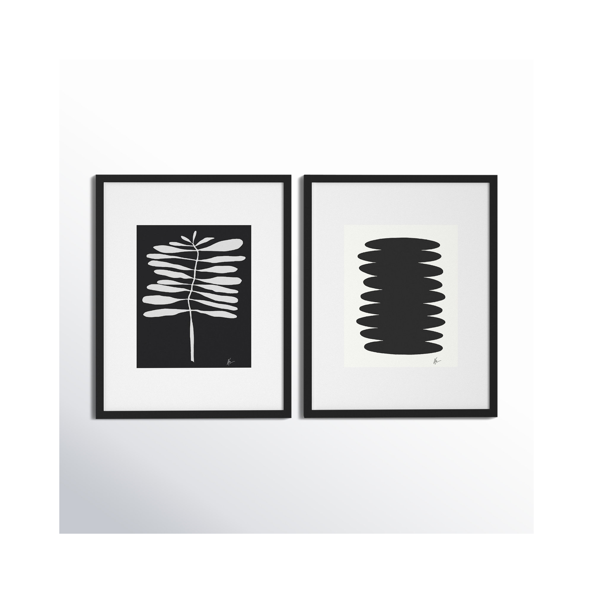 Flora 5&6 by Lee Lessem, Black Framed, 20" H x 32" W x 1.25" D