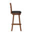 Commercial Grade Classic Ladderback Swivel Bar Height Barstool with Padded, Upholstered Seat-302501648-302501649
