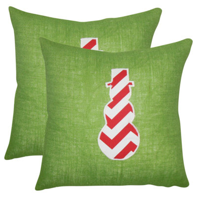 Coussin en lin avec fermeture à glissière fêtes