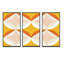 "Retro Abstract Design", impression sur toile encadrée 3 pièces-20098285-20098286