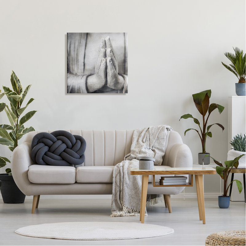 Buddha Prayer Hands par LSR Design Studio - Photographie sur toile tendue, H 24 po x l 24 po x P 1,5 po