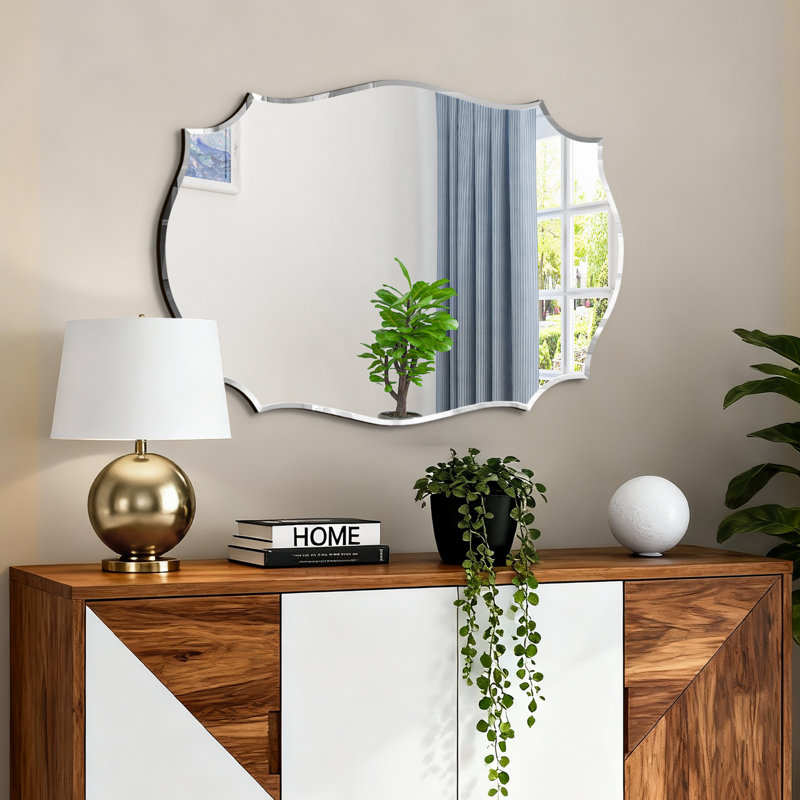 Miroir de meuble-lavabo mural rectangulaire rectangulaire sans cadre