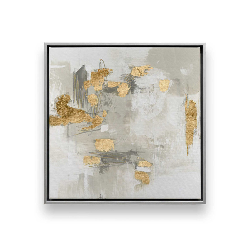 Impression sur toile Taupe Shimmer I par June Erica Vess, H 30 po x l 30 po, Argent argent