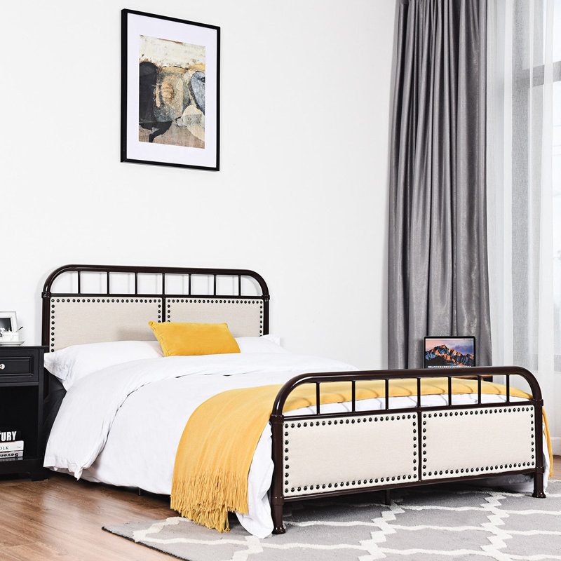Mccaffrey Metal Bed, Chocolate, Full
