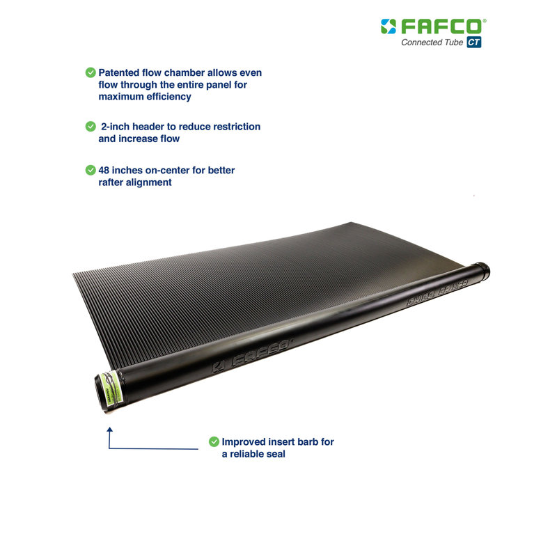 FAFCO Connected Tube 2ft Solar Pool Heating Panel with Highest Efficiency
