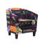 Angelice Multicoloured Patchwork Accent Tub Chair-539731984