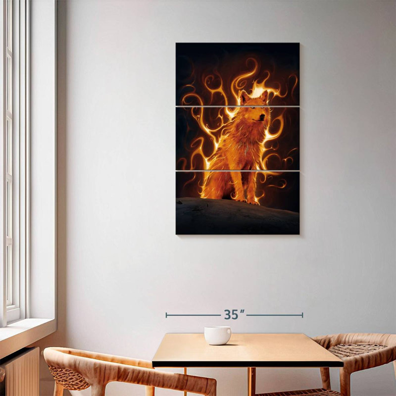 Brampt Phoenix Wolf, 57" H x 36" W