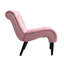 Fauteuil en velours rose doux pour les espaces de vie - Bureau sans accoudoirs confortable et rembourré de mousse-57988912