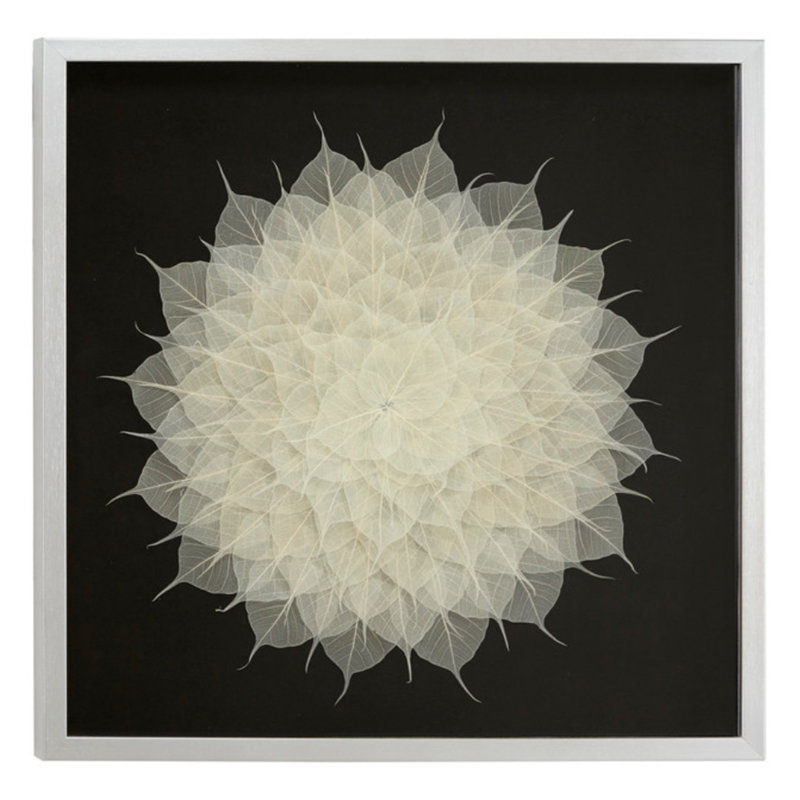 Décoration murale feuille mandala naturelle