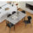 Annagh Stone Top Metal Base Dining Table-268854963-268854966