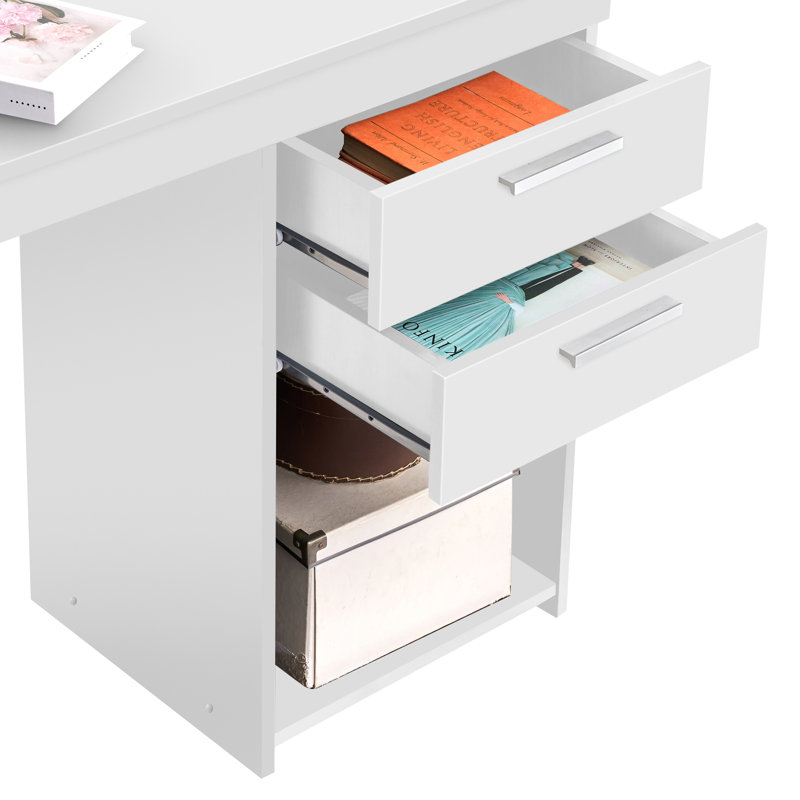 Poste de travail avec rangement Techni Mobile, Blanc