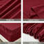 Ensemble de draps en coton 4 pièces pour lit Queen Size, draps respirants et rafraîchissants, literie douce inspirée des hôtels, draps de luxe bordeaux avec poches profondes de 40 cm, infroissables et faciles d'entretien-135803606-135803612