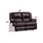 Causeuse inclinable en cuir synthétique noir-556206524